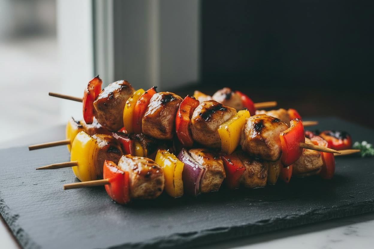 HOT ONES HOT HONEY BBQ GRILLED CHICKEN SKEWERS